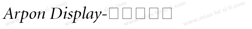 Arpon Display字体转换